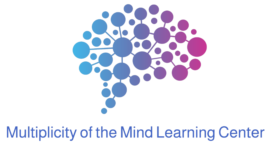 Image description: The logo for Multiplicity of the Mind Learning Center features a series of interconnected circles arranged in the shape of a brain.